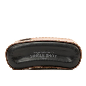 Black & Tan Leather Glass Flask (Double Shot 100mL)